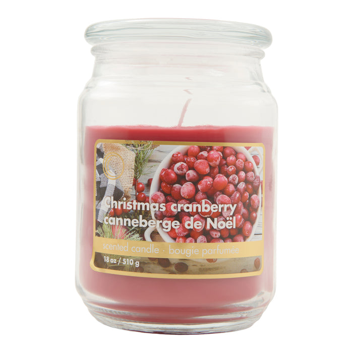 Bougie parfumée dans un pot, bois de canneberges – 18 oz