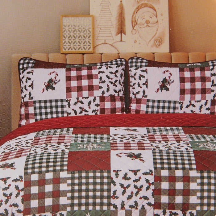 Debbie Travis® Holiday Quilt Set, Queen, 3 Piece