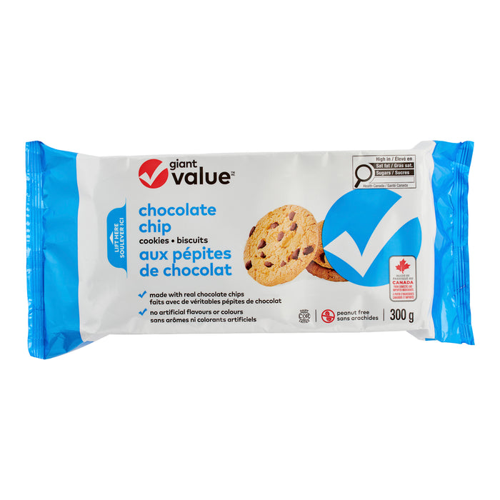 Giant Value Biscuits avec des pépites de chocolat, 300 g