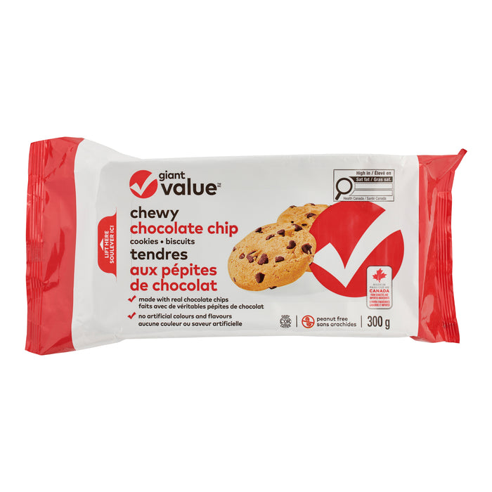 Giant Value Chewy Chocolate Chip Cookies, 300-g