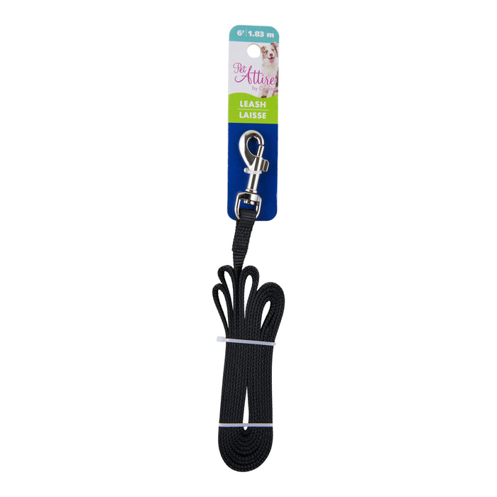 Pet Attire Leash in Black