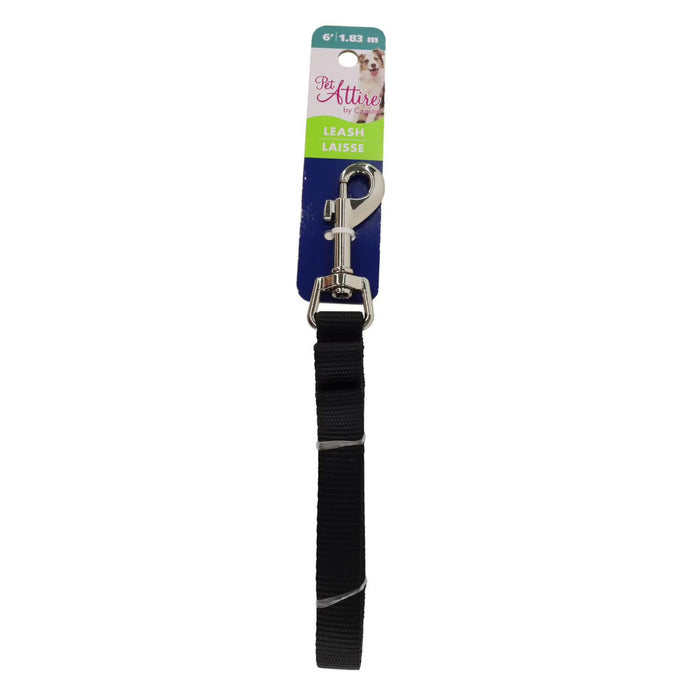 Laisse pour chiens Pet Attire - noir, 6 pi