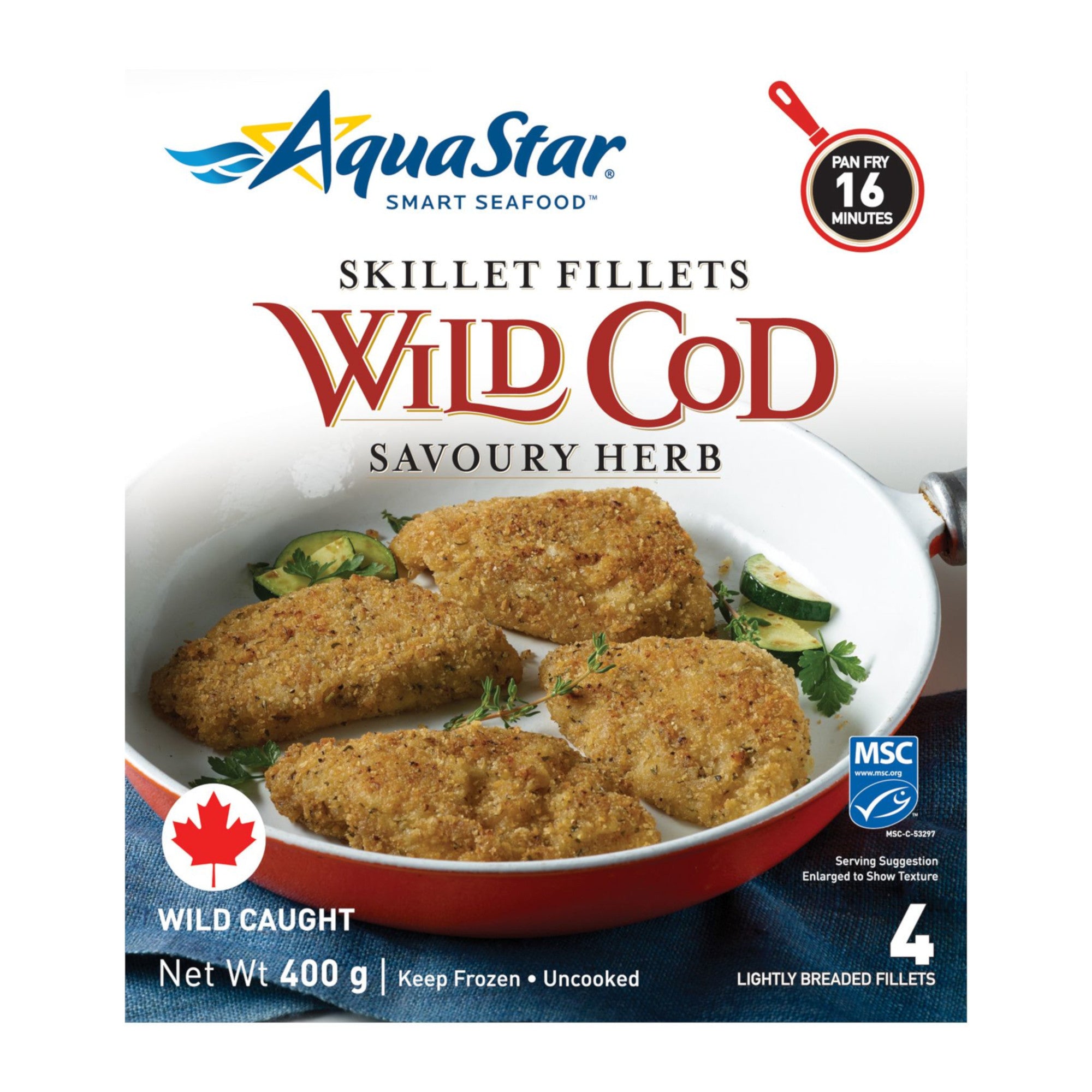 Aqua Star Wild Cod Skillet Fillets, Savoury Herb, 400-g – Giant Tiger