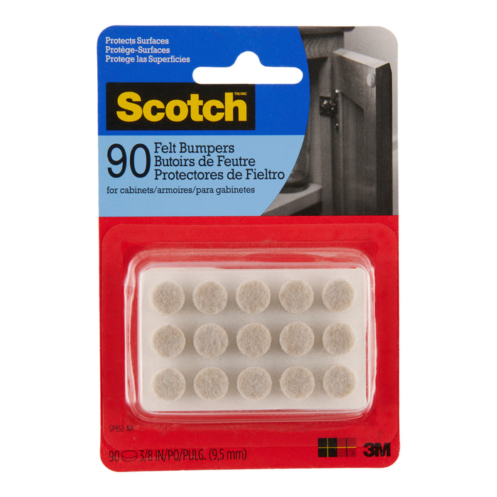 Patins glisseurs de meubles Scotch, beige, emballage de 90