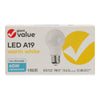 Ampoules A19 à DEL de 60 watts Giant Value, blanc chaud