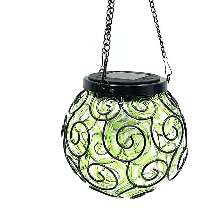 Solar Metal Swirl Hanging Light