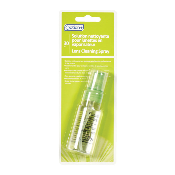 Solution nettoyante pour lunettes en vaporisateur Option+, 30 ml