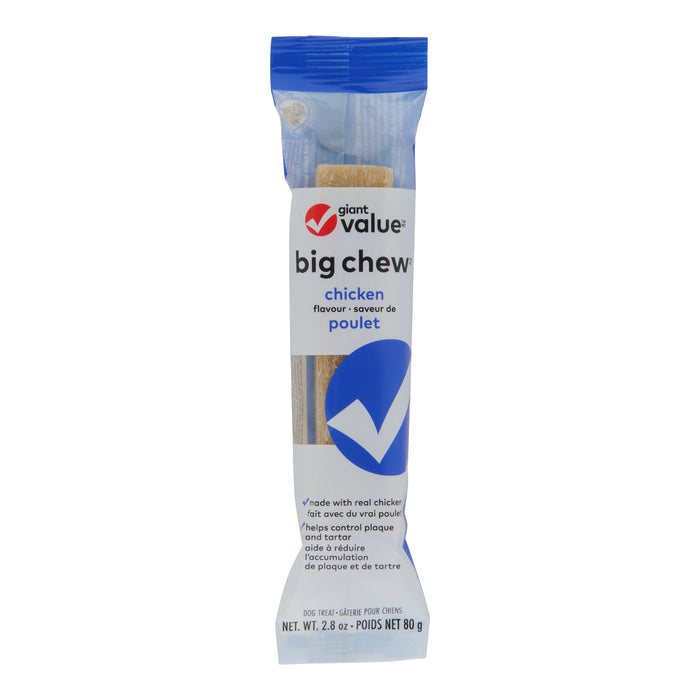 Os de poulet pour chien Big Chew Giant Value, 80 g