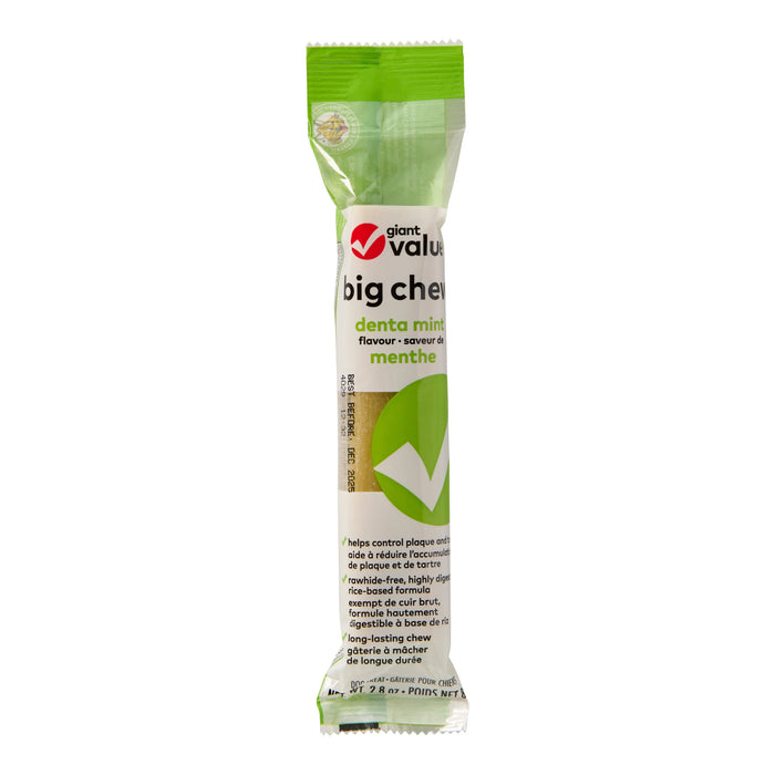 Giant Value Big Chew Dental Mint Bone, 80 g