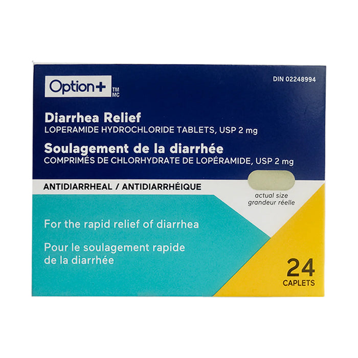 Soulagement de la diarrhée Options+, 24 comprimés