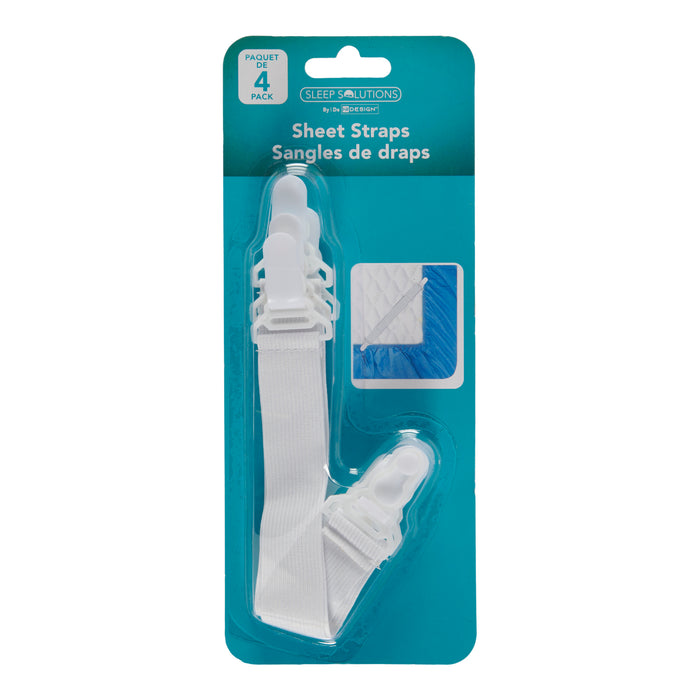 Sleep Solutions Sheet Straps, 4 Pack