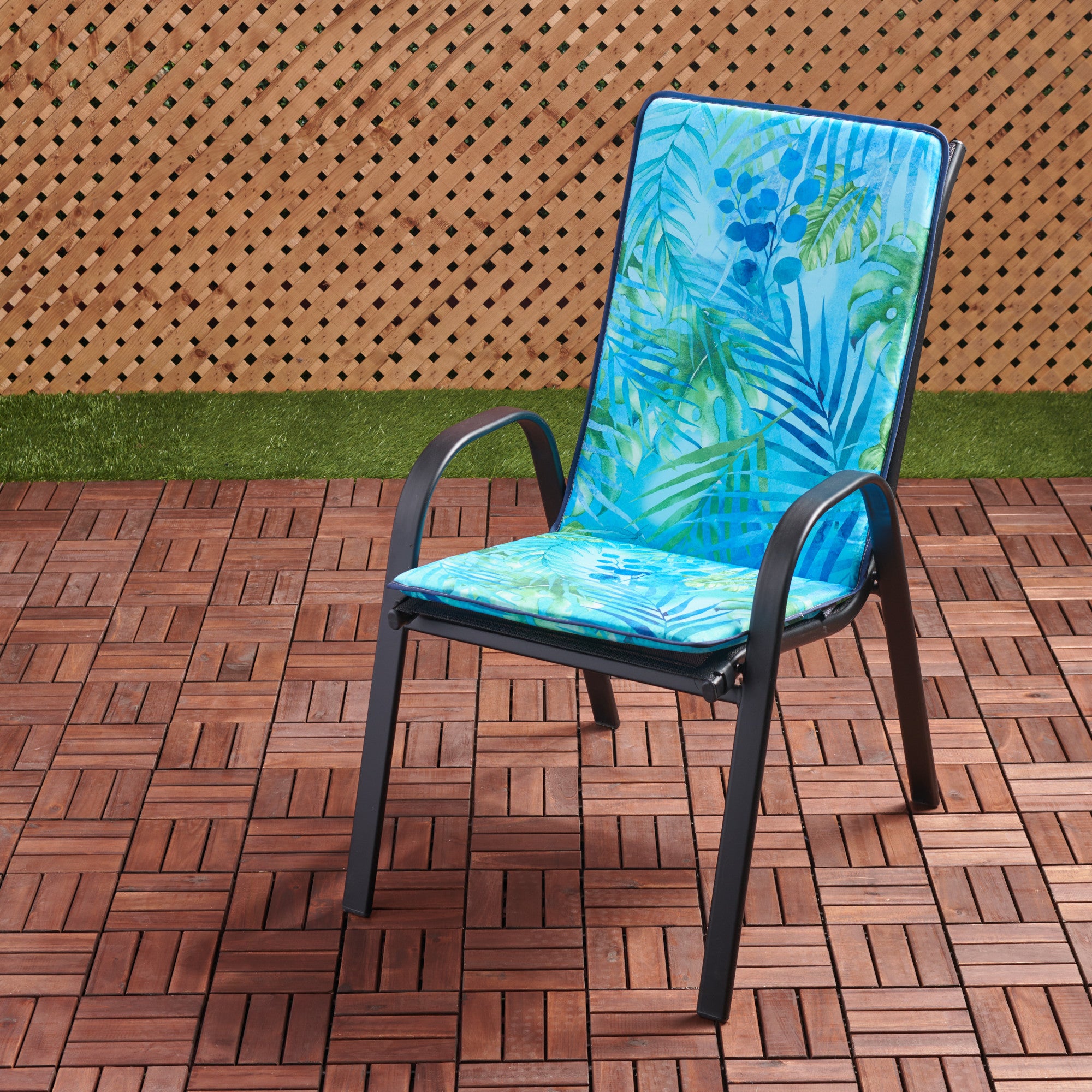 Classic High Back Chair Cushion, Tropical, 42 in x 17.5 in. Giant Tiger