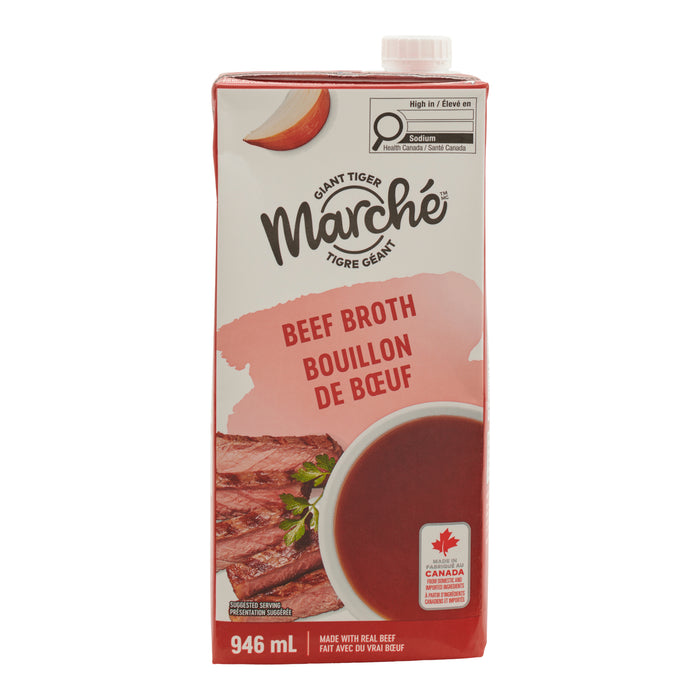 Giant Tiger Marché Beef Broth, 946 ml