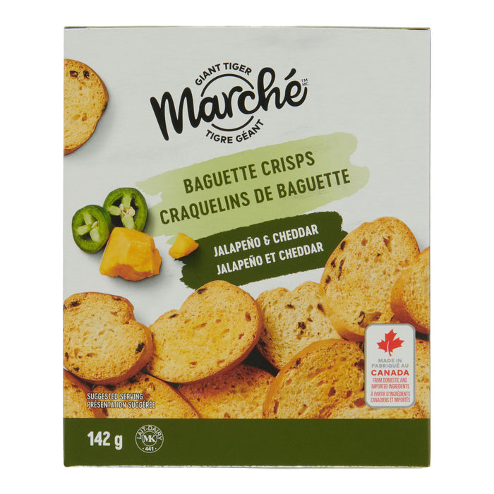 Giant Tiger Marché Jalepeno Cheddar Baguette Crisps, 142 g
