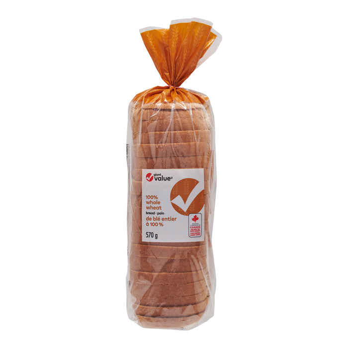 Giant Value Whole Wheat Bread, 570 g