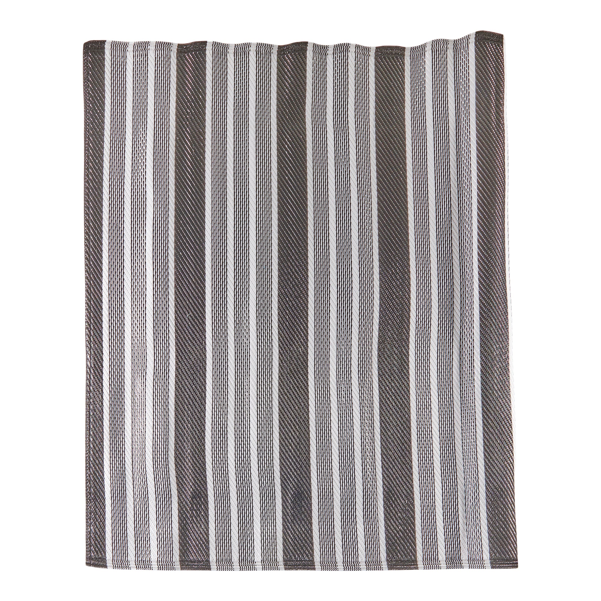 Classic Outdoor Striped Rug, Black/White, 7ft. Giant Tiger