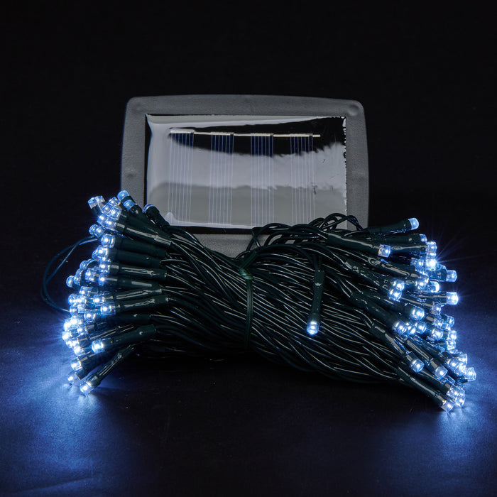 Solar Living 150 LED Solar Powered String Lights, Pure White, 55-ft.