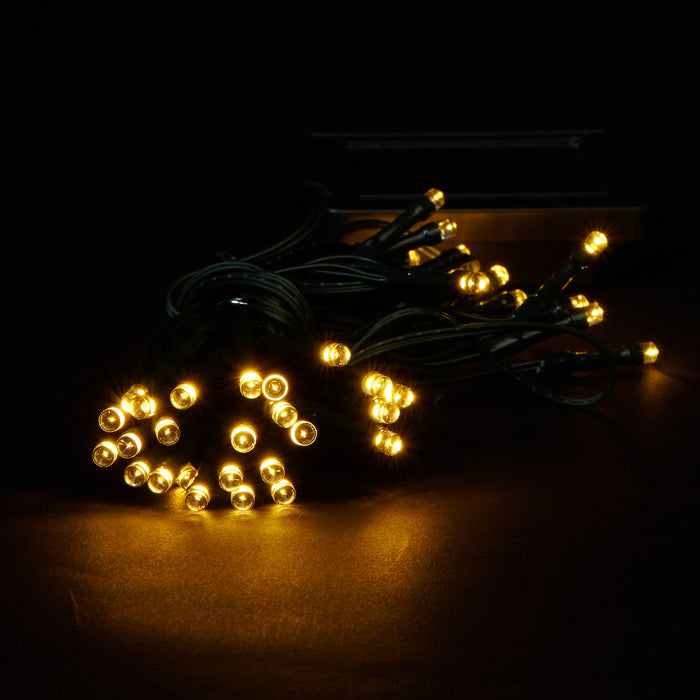 Solar Living 50 LED Solar Powered String Lights, Warm White, 19-ft.