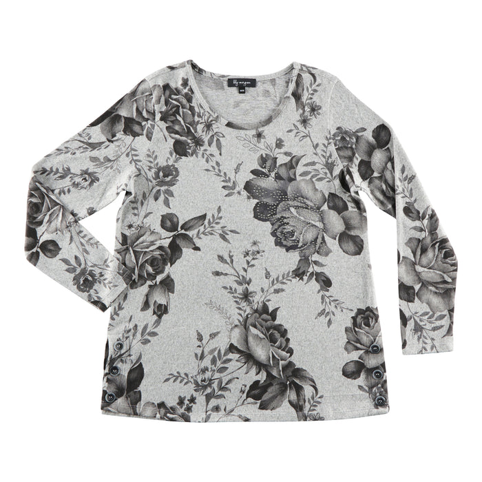 lily morgan Women's Spring Flair Side Slit Blouse