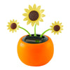 Personnages pour pot à fleurs alimenté à l'énergie solaire