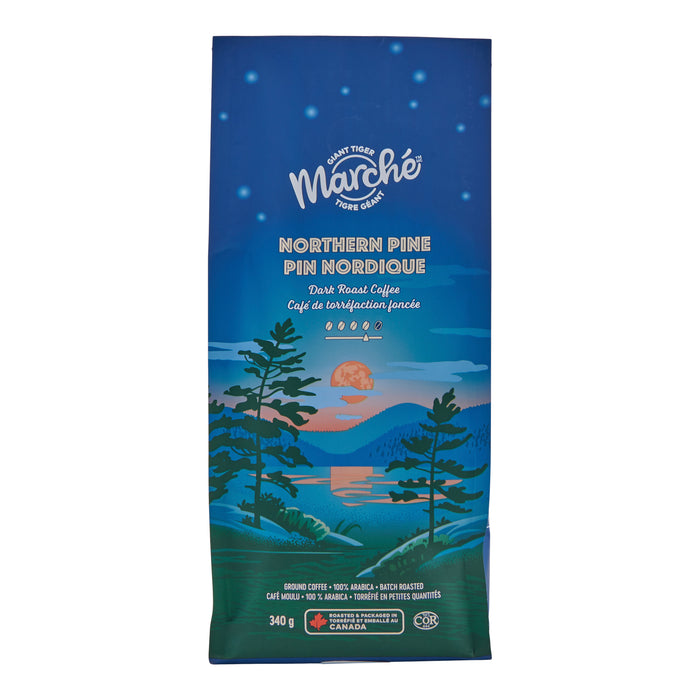 Café moulu de torréfaction foncée Colombien Marché Tigre Géant, 340 g