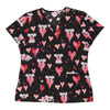 White Cross Women's All-Over Printed Scrub Top
