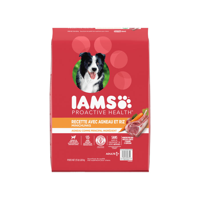 IAMS Adult Dry Dog Food, Lamb and Rice, 6.8 kg