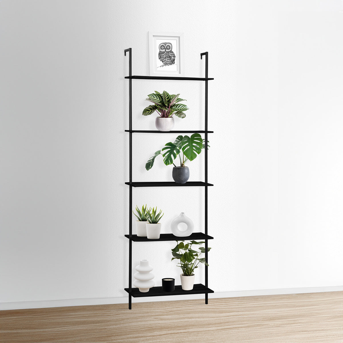 Cody Ladder Shelf Rack, Black – Giant Tiger