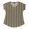 lily morgan Women's V-Neck Zip Front Blouse