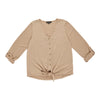 Blouse à col en V nouée à l’avant lily morgan pour femmes