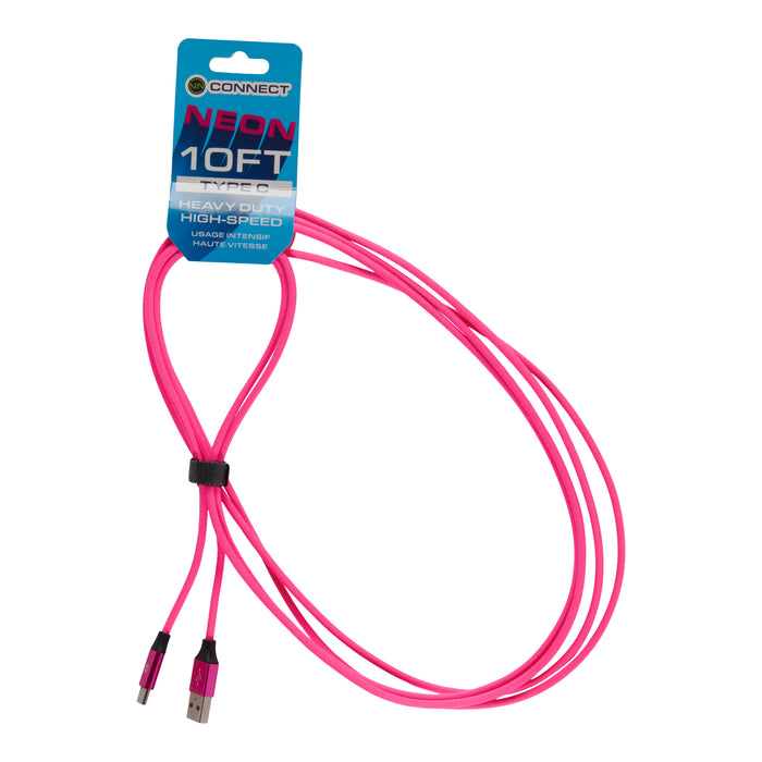 Connect Neon Type-C Cable, 10-ft.