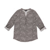 lily morgan Women's Printed V-Neck Button Blouse