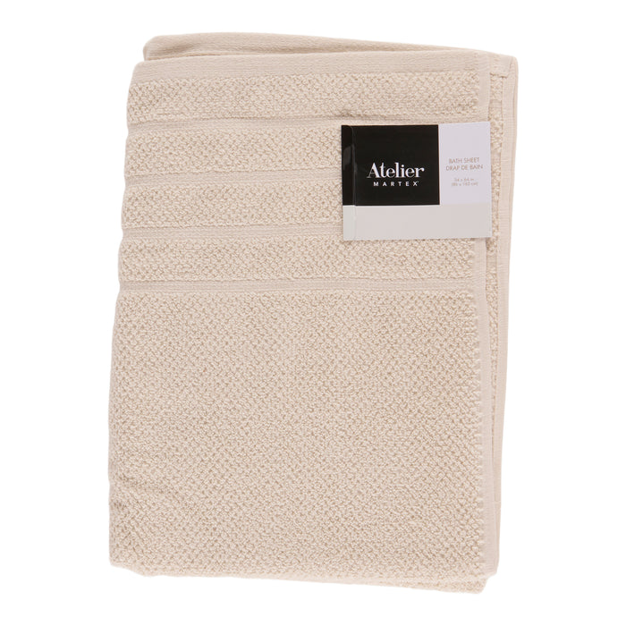 Atelier Martex Textured Bath Sheet, 64-in.
