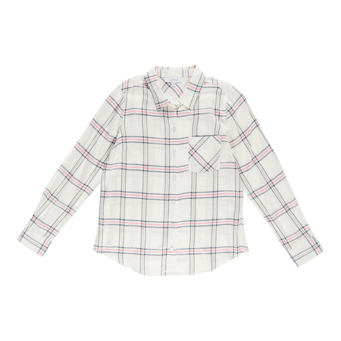 mySTYLE Women's Plaid Twill Shirt