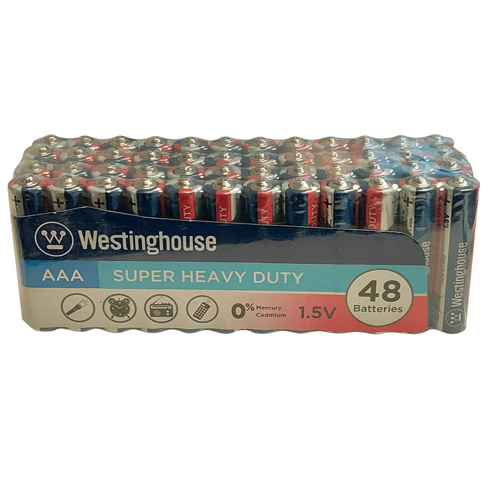 Westinghouse Super Heavy Duty AAA Batteries, 48 Pack