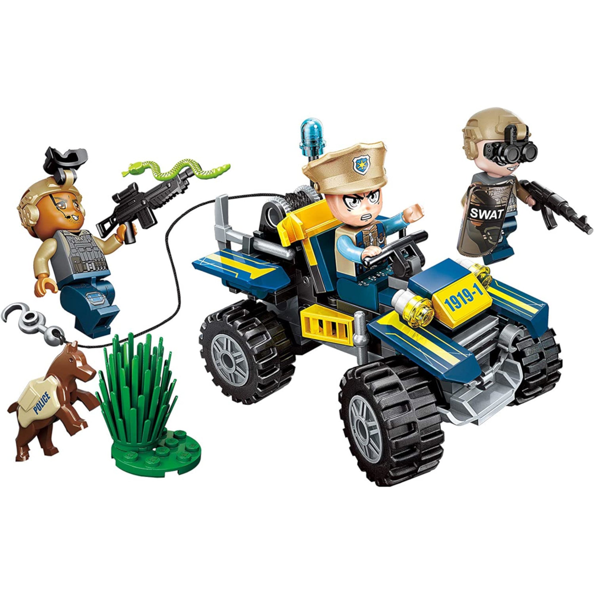 Dragon Blok Police Jungle Sets Giant Tiger