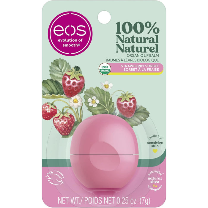 eos Organic Lip Balm Strawberry, 7 g
