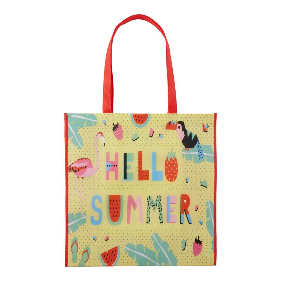 Sac cabas motif Tropical N°17 Ecru - Maison Baluchon Sac cabas motif Tropical N°17 Ecru - Maison Baluchon