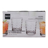 Safdie & Co. Aura Double Old Fashion Glass Set, 4 Piece