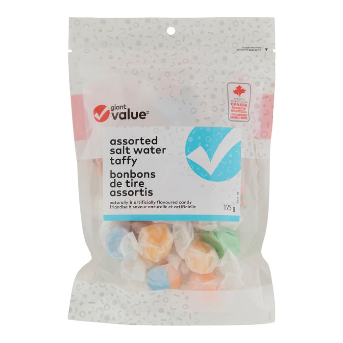 Giant Value Assorted Taffy, 125 g