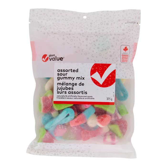 Giant Value Mélange de jujubes surs assortis, 375 g 