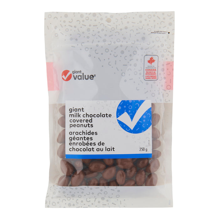 Giant Value Milk Choclate Covered Peanuts, 250 g
