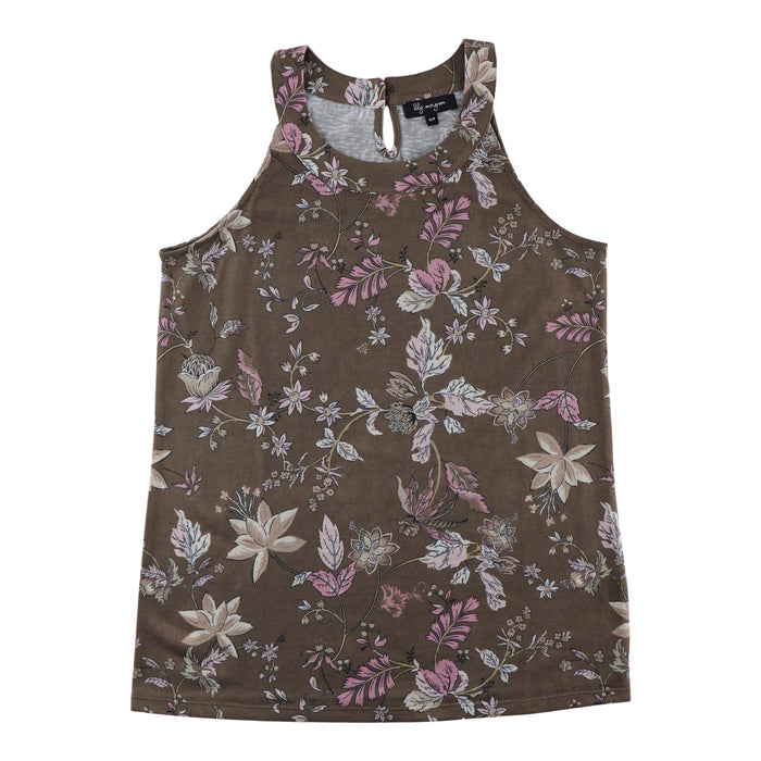 lily morgan Women's Ruched Crew Neck Camisole