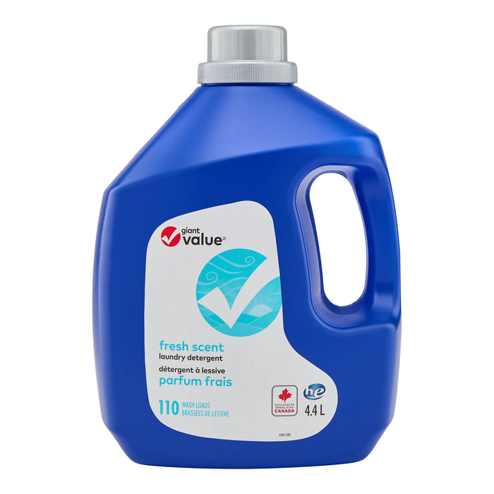 Giant Value Fresh Scent Laundry Detergent, 4.4 L