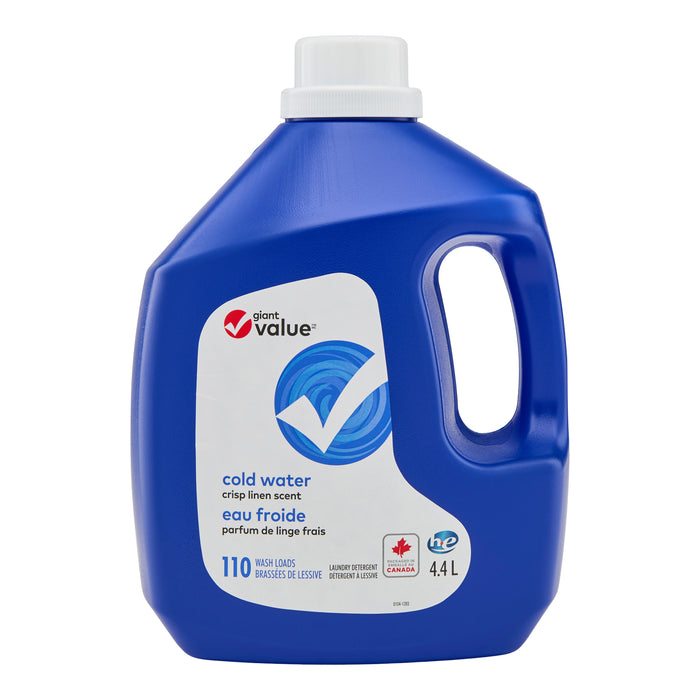 Détergent à lessive pour eau froide parfum linge frais Giant Value, 4,4 L