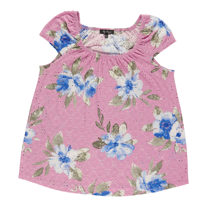 Blouse imprimée à col rond lily morgan pour femmes