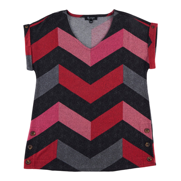 Blouse ornée de boutons à col en V lily morgan pour femmes