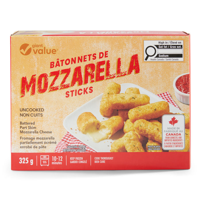 Bâtonnets de fromage mozzarella Giant Value, 325 g
