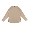 lily morgan Women's Round Neck Ribbed Blouse