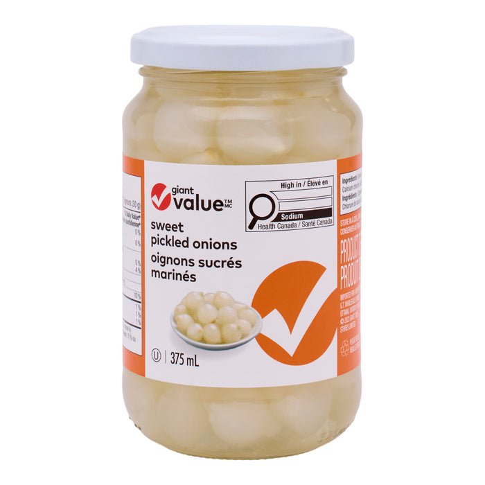 Giant Value Sweet Pickled Onions, 375 ml